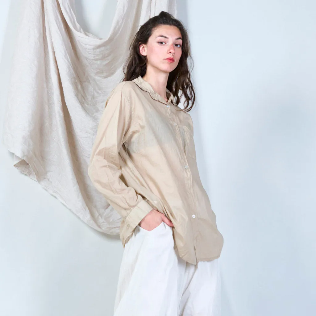 100% Cotton solid color oversized shirt wholesale