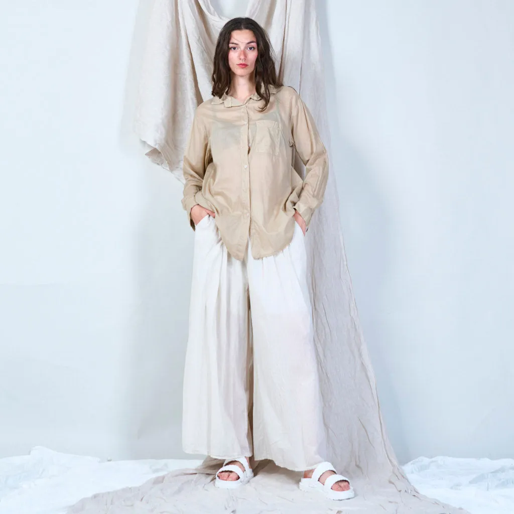 100% Cotton solid color oversized shirt wholesale