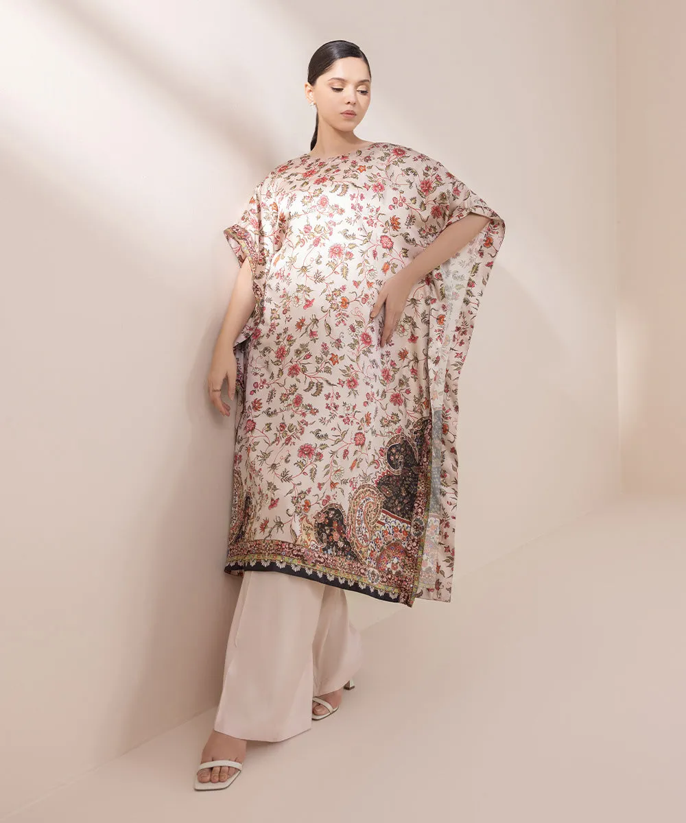 2 Piece - Printed Silk Suit