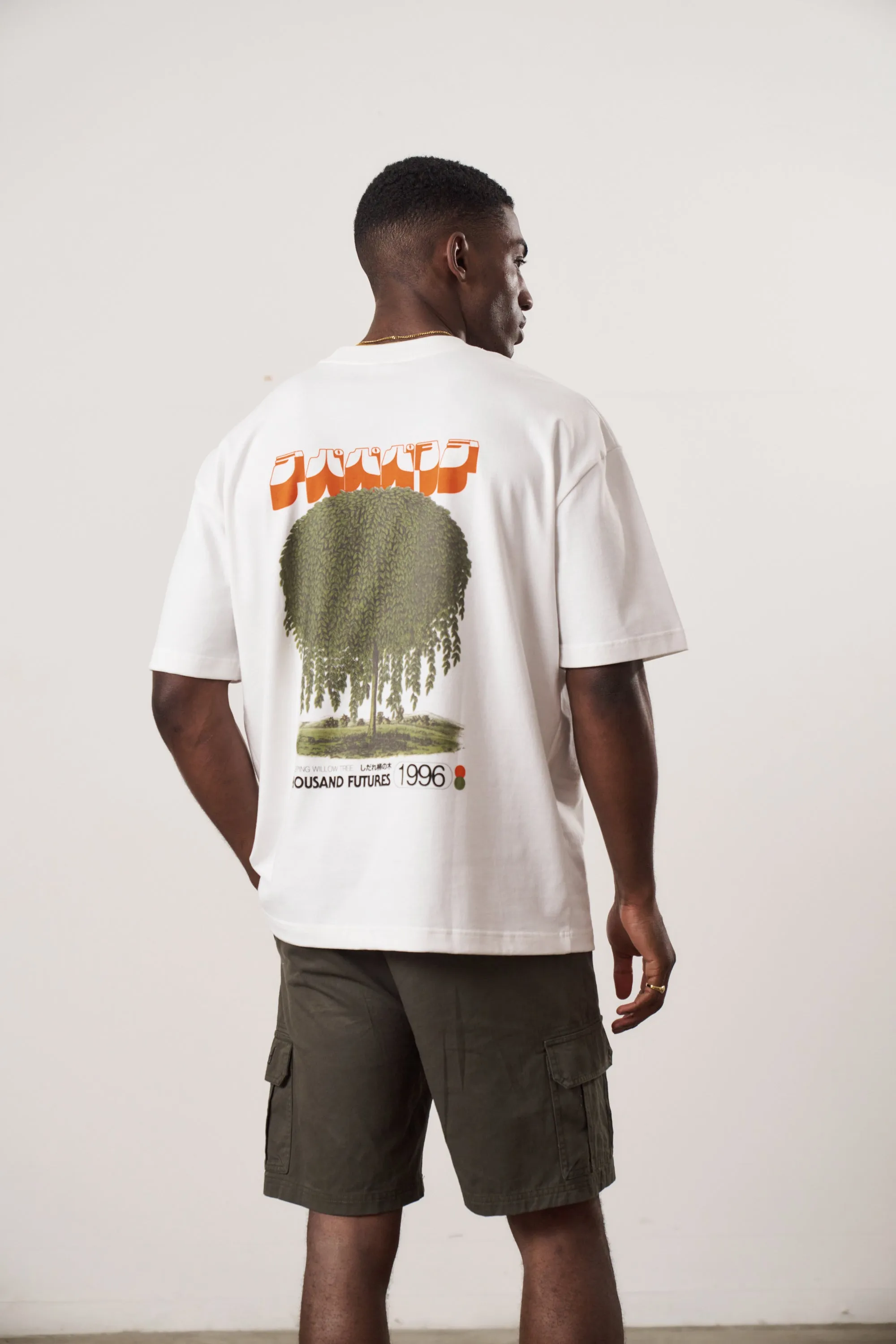 A Thousand Futures x GK 'Weeping Willow' Tee - White