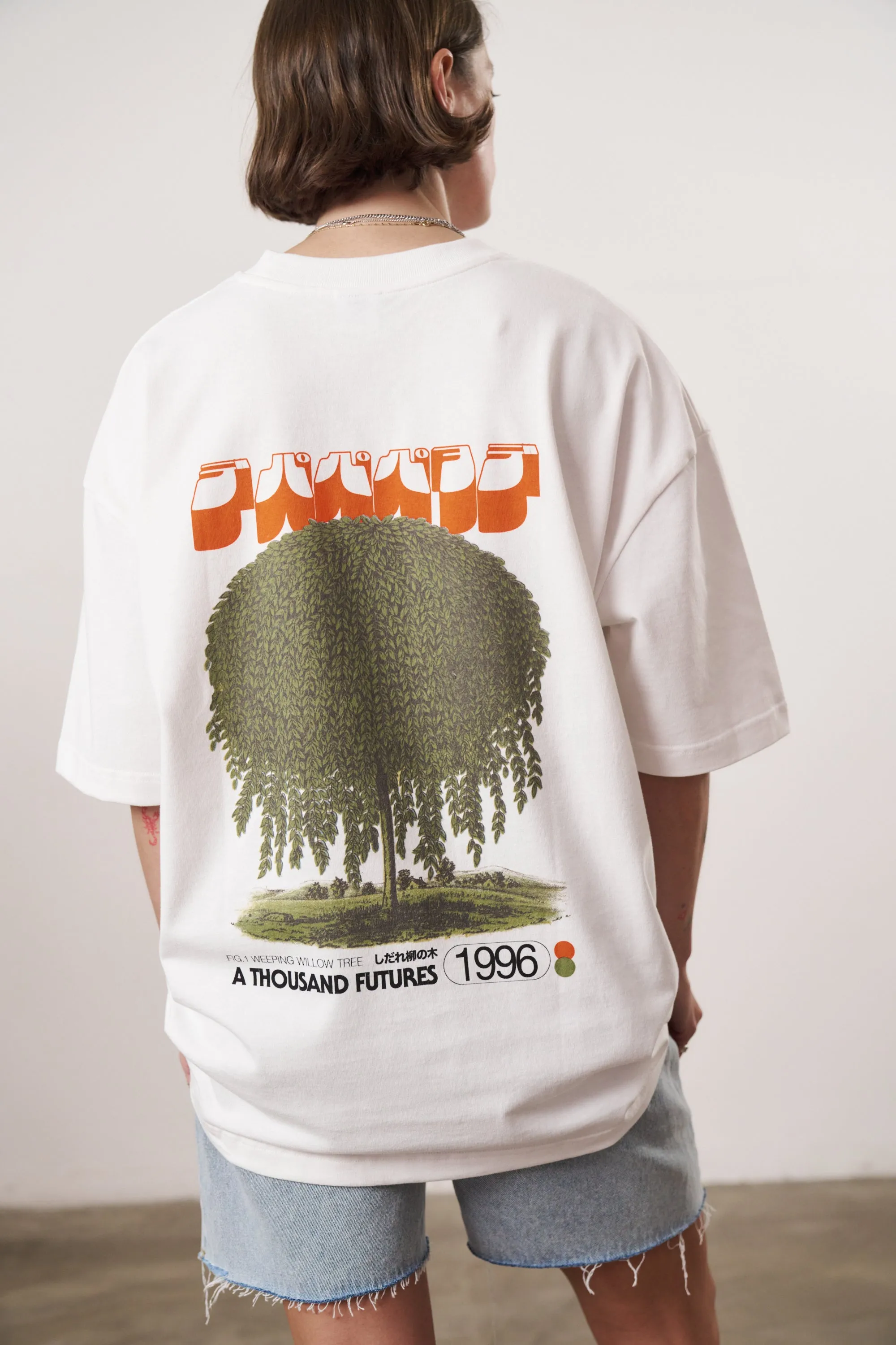 A Thousand Futures x GK 'Weeping Willow' Tee - White