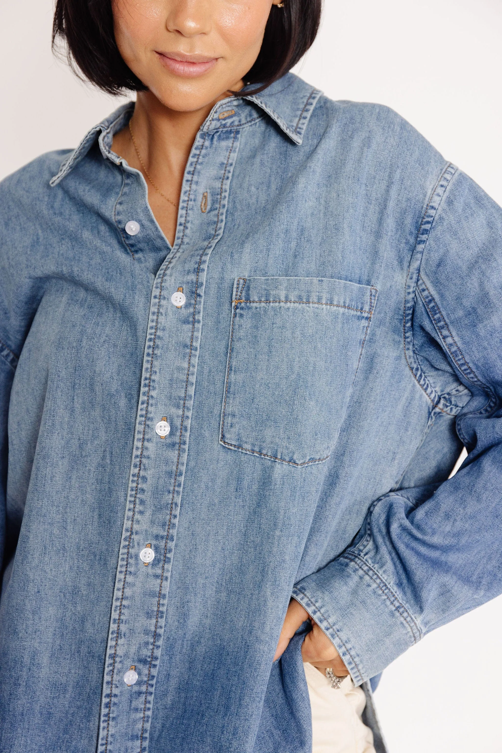 Agoura HIlls Shirt in Washed Denim