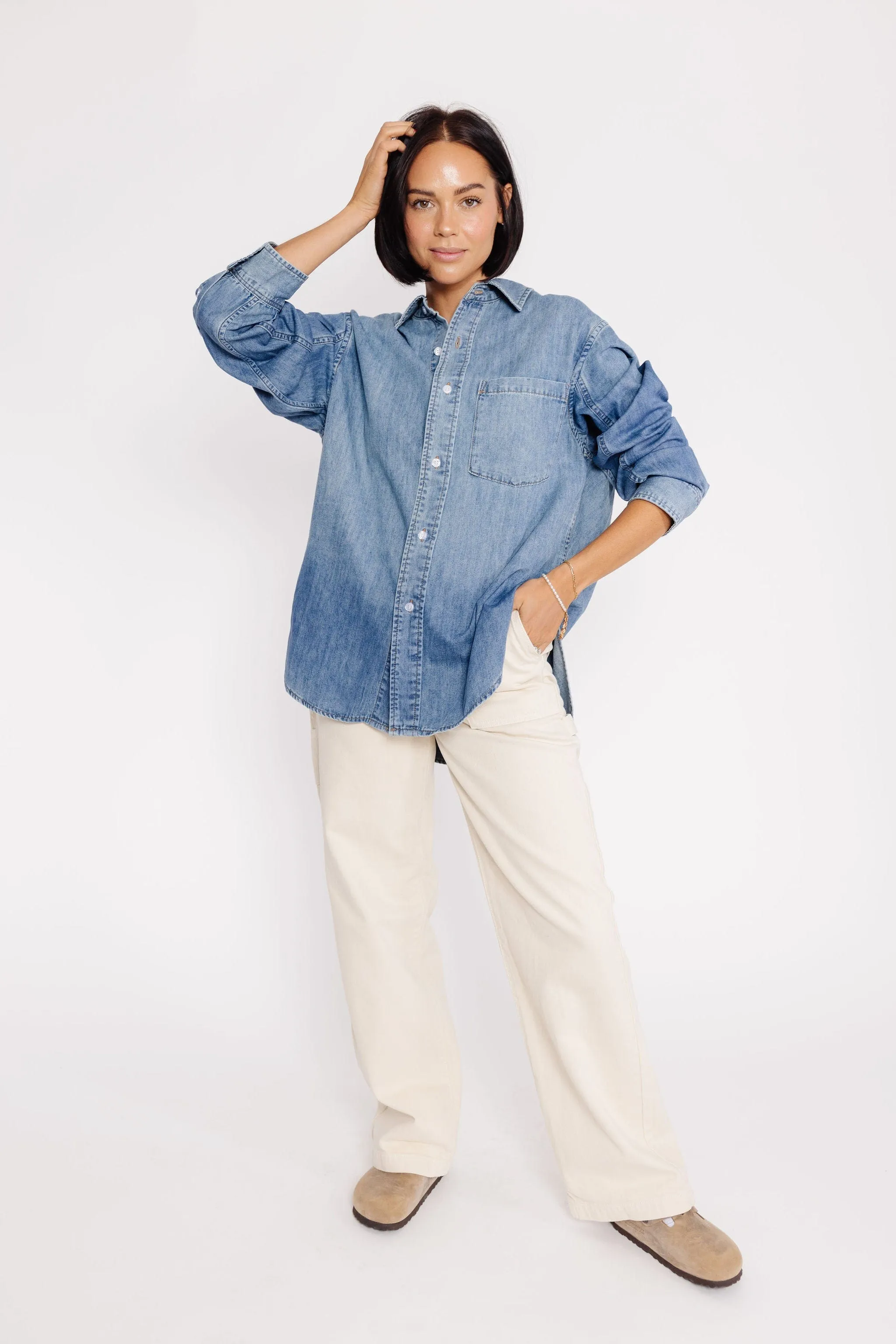 Agoura HIlls Shirt in Washed Denim