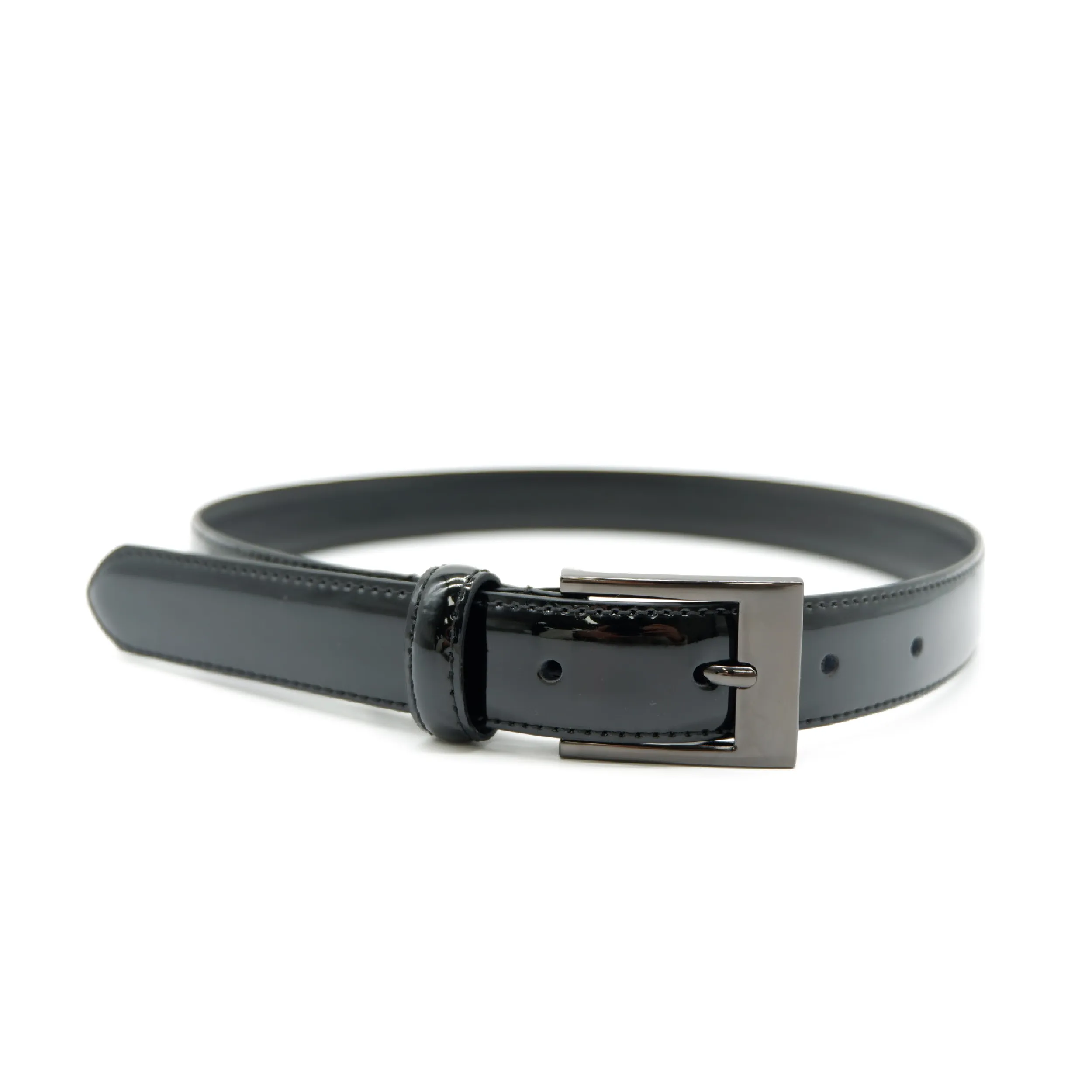 Alex Black Patent Leather Unisex Kids Belt