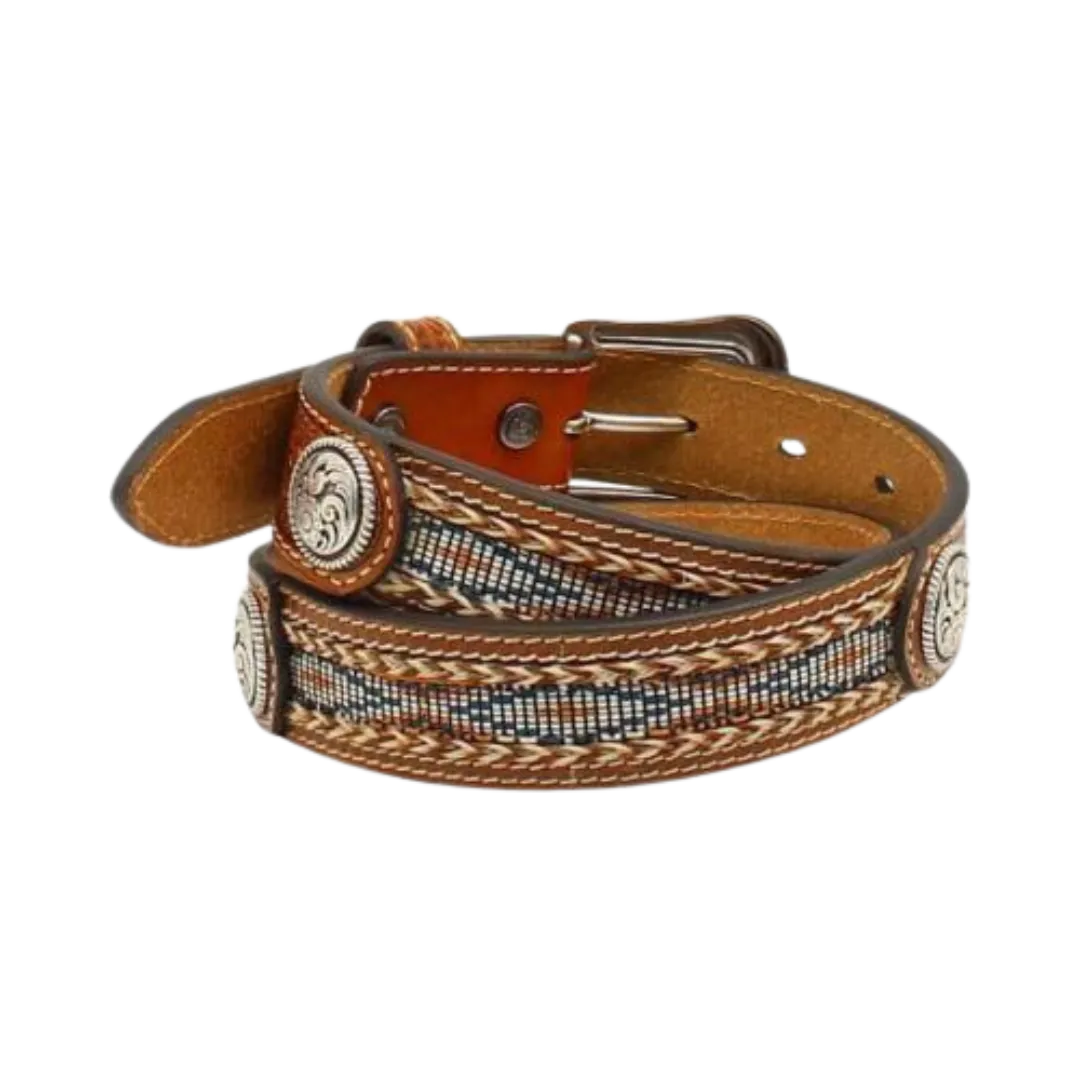 Ariat Boys' Beaded Basketweave Belt