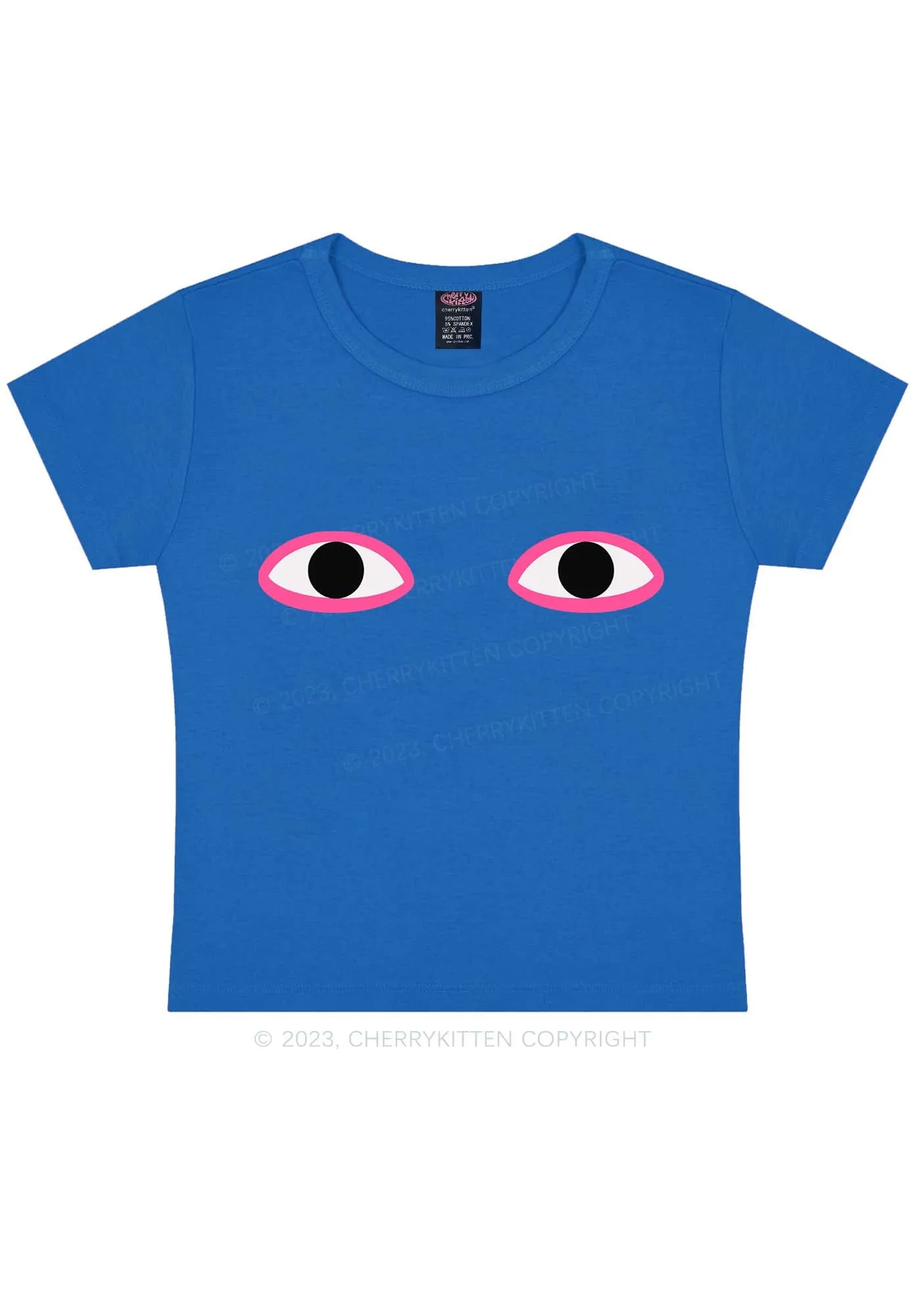 Artistic Eyes Y2K Baby Tee Cherrykitten