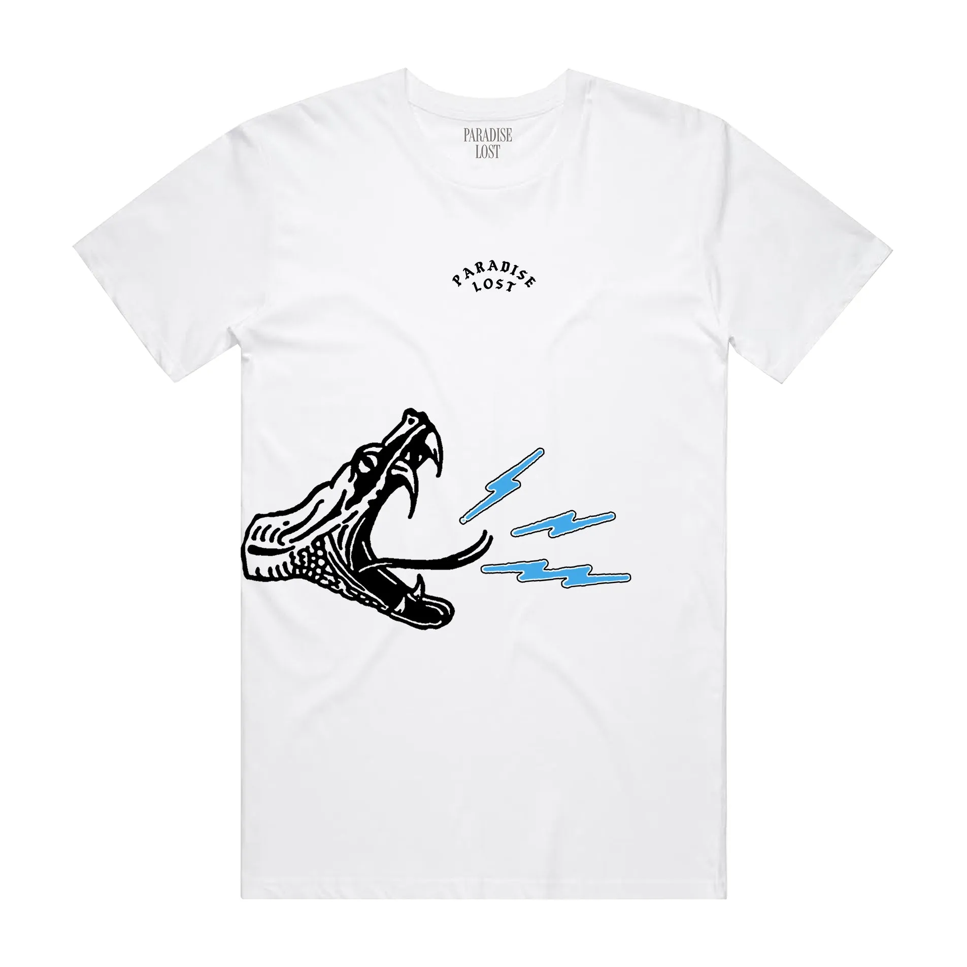 BOLT TEE WHT/BLU/BLK