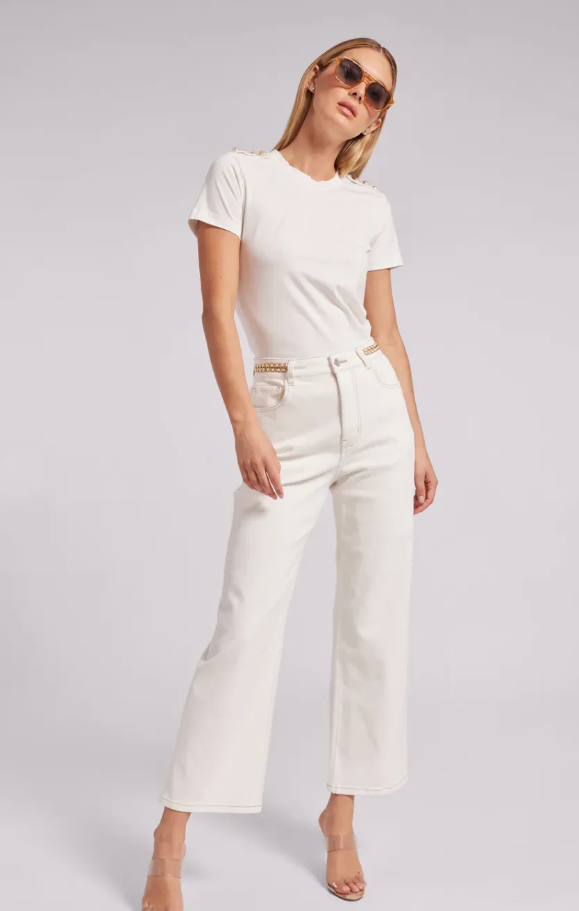 Brooklyn Denim Pants - White