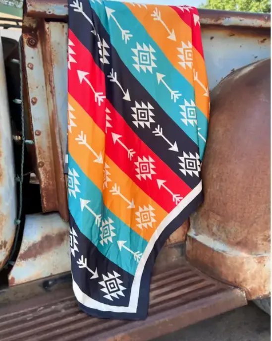 Chama Colorful Striped Aztec Wild Rag