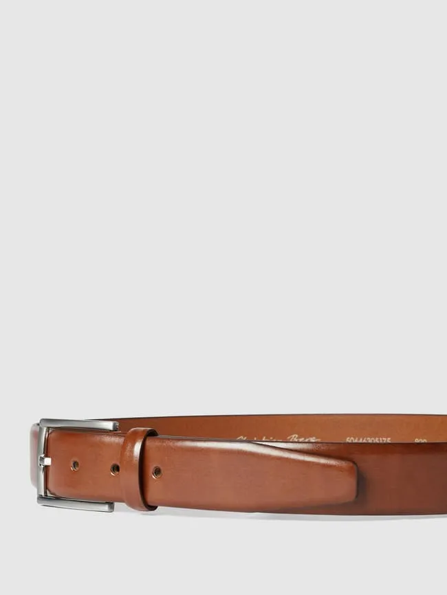 Christian Berg leather belt with buckle, brown