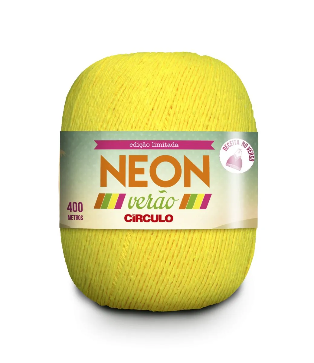 Circulo NEON VERAO yarn 50% Cotton 50% Polyester 406m - 150g, Color Neon Yellow (337005-5159)