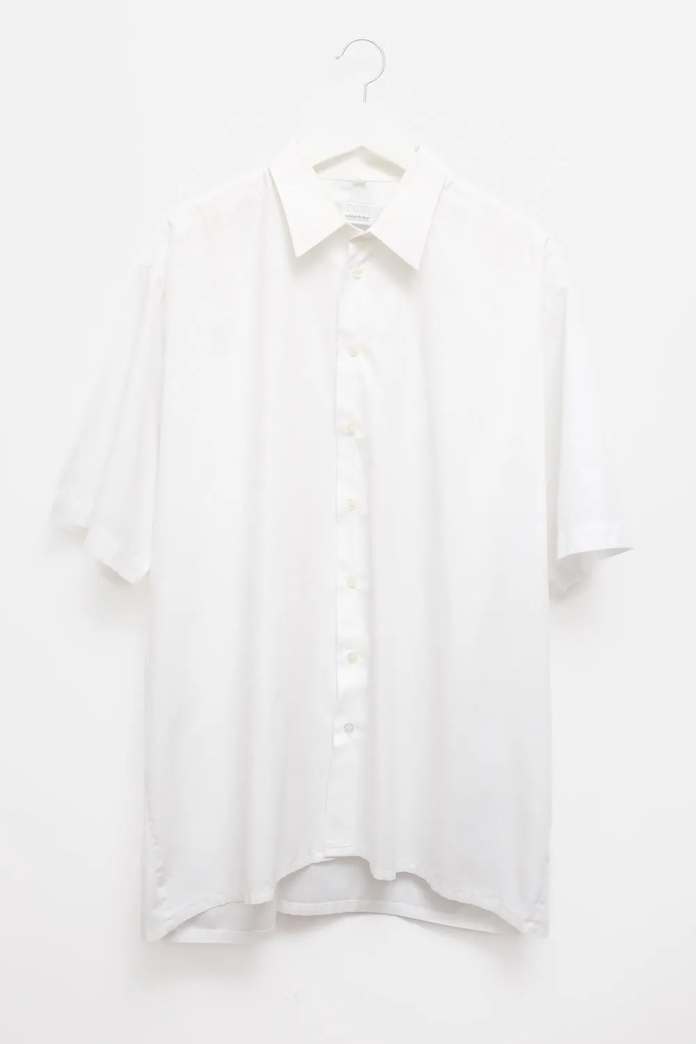 CLASSY SHORT ARMS WHITE OVERSIZE SHIRT