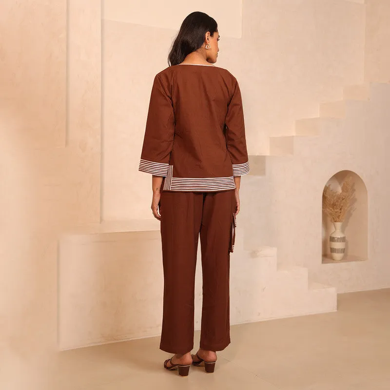 Cotton Pants For Women | Brown