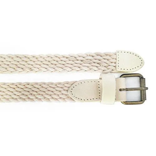 DANNY - Casual Cream Cotton Webbing Belt