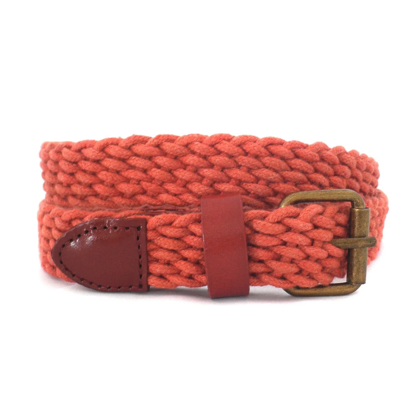 DANNY - Casual Rust Cotton Webbing Belt