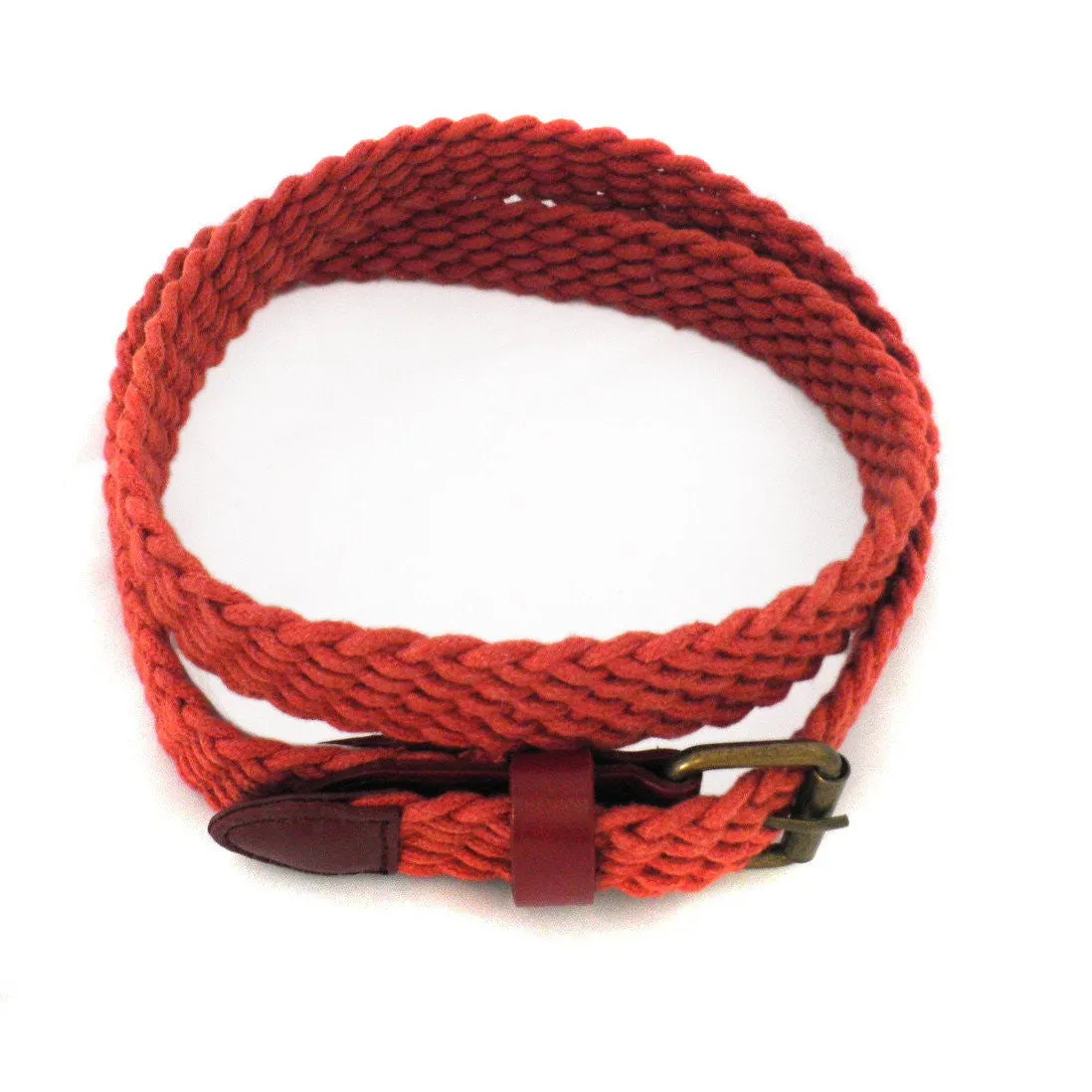 DANNY - Casual Rust Cotton Webbing Belt