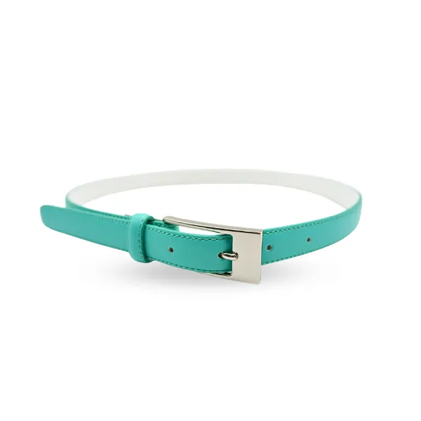 DEANEEN - Women's Mint Turquoise Genuine Leather Belt