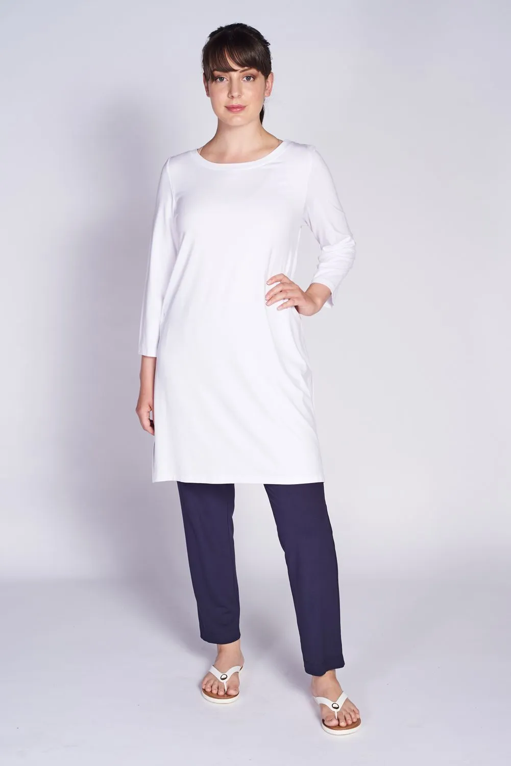 Dharma High Slit Tunic - Bamboo