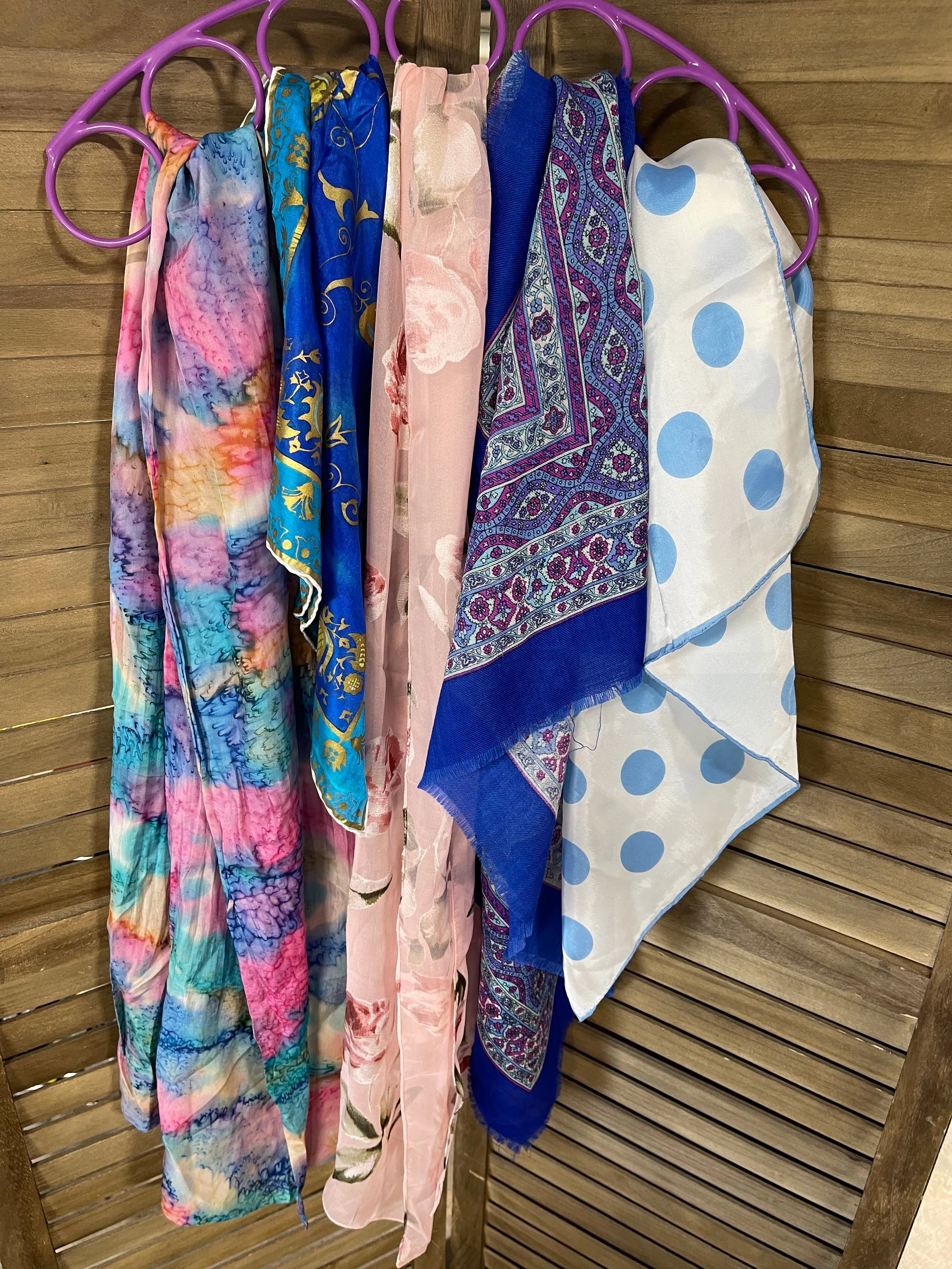 (E) Lot of 5 Scarves, Bright Colors