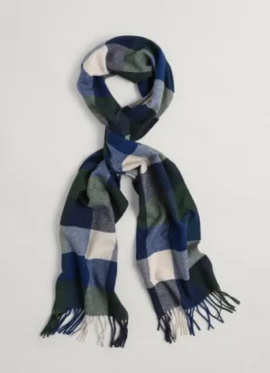 GANT - Multi Check Twill Scarf, Marine