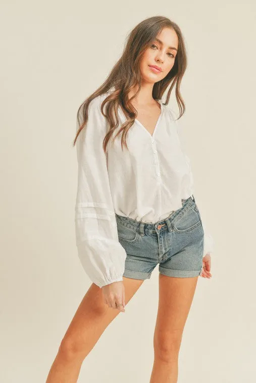 Hannah Button Top