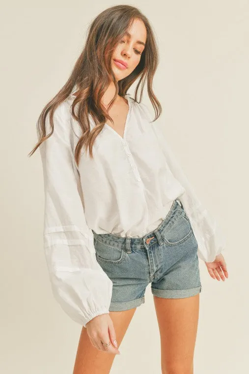 Hannah Button Top