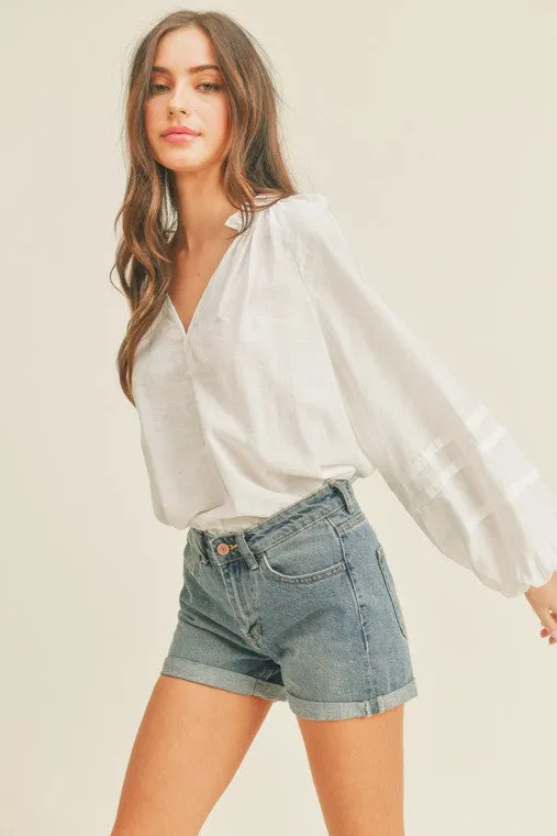 Hannah Button Top