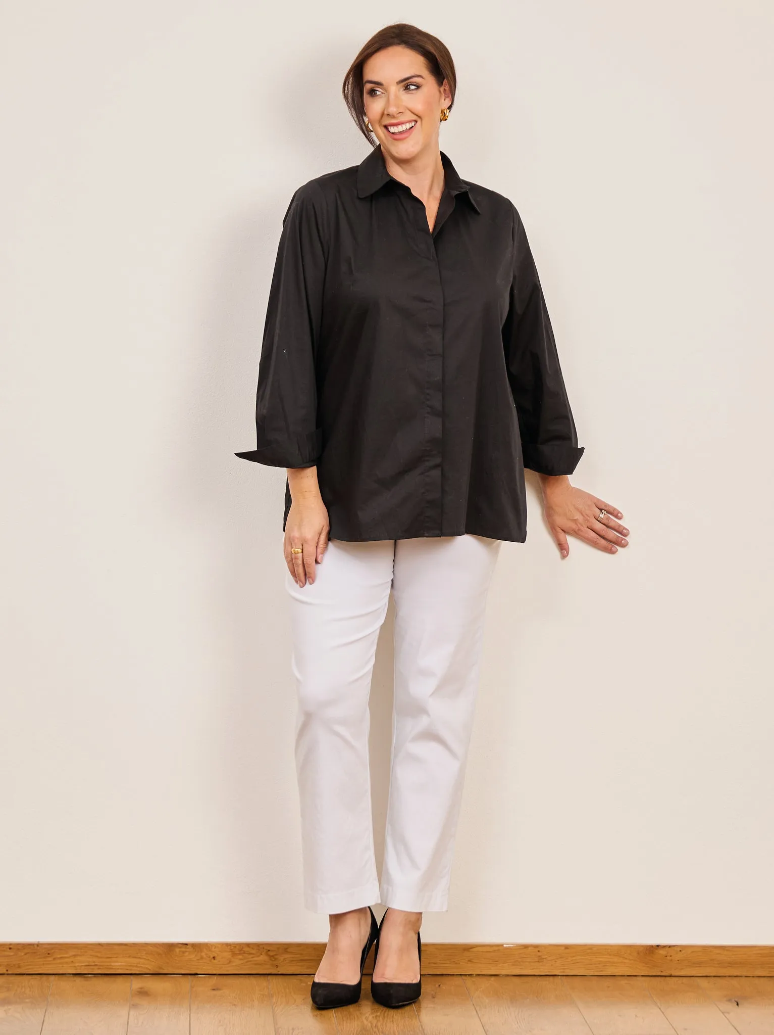 Hattie Cotton Shirt - Black