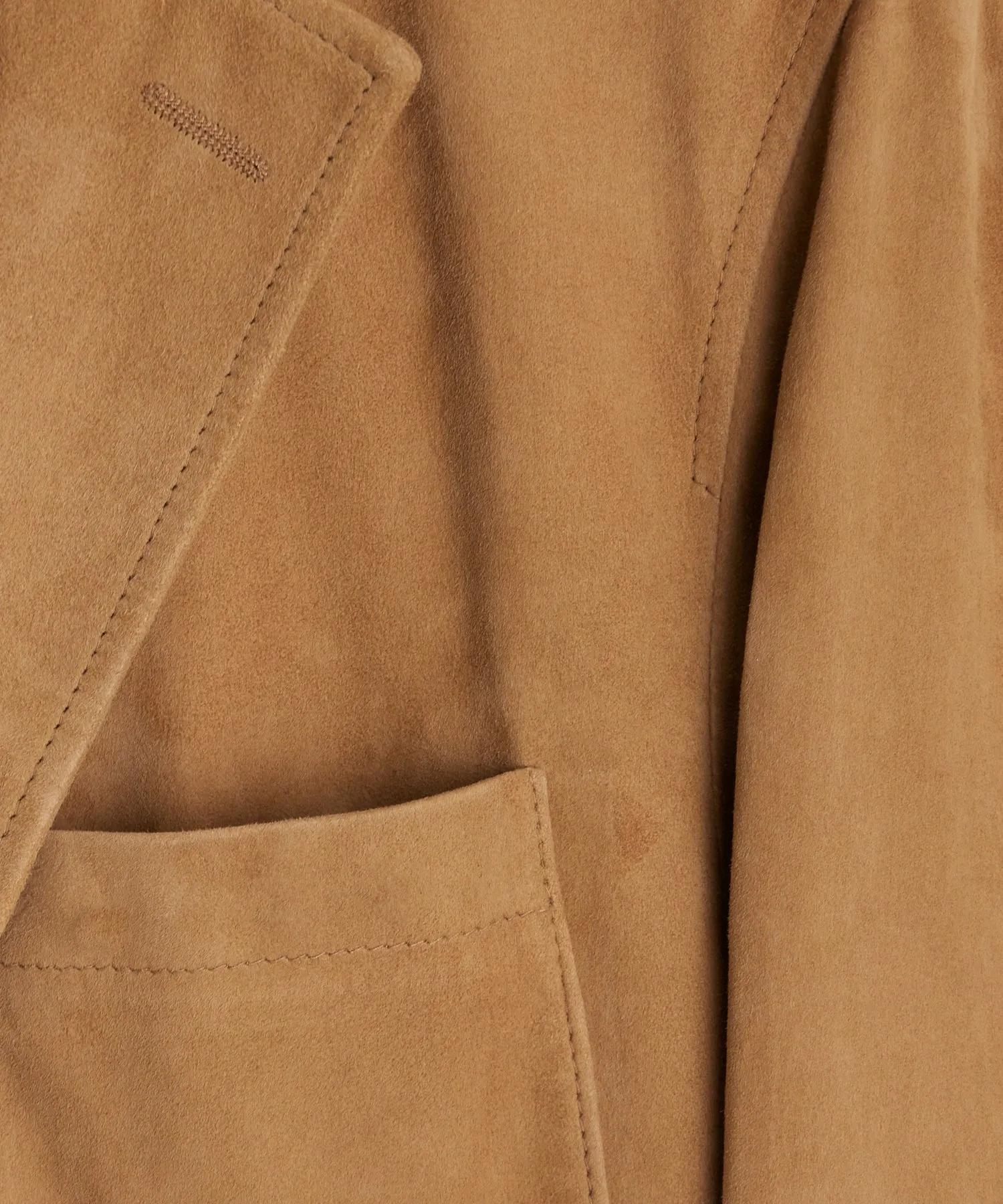 Italian Suede Sport Coat in Tan