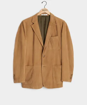 Italian Suede Sport Coat in Tan