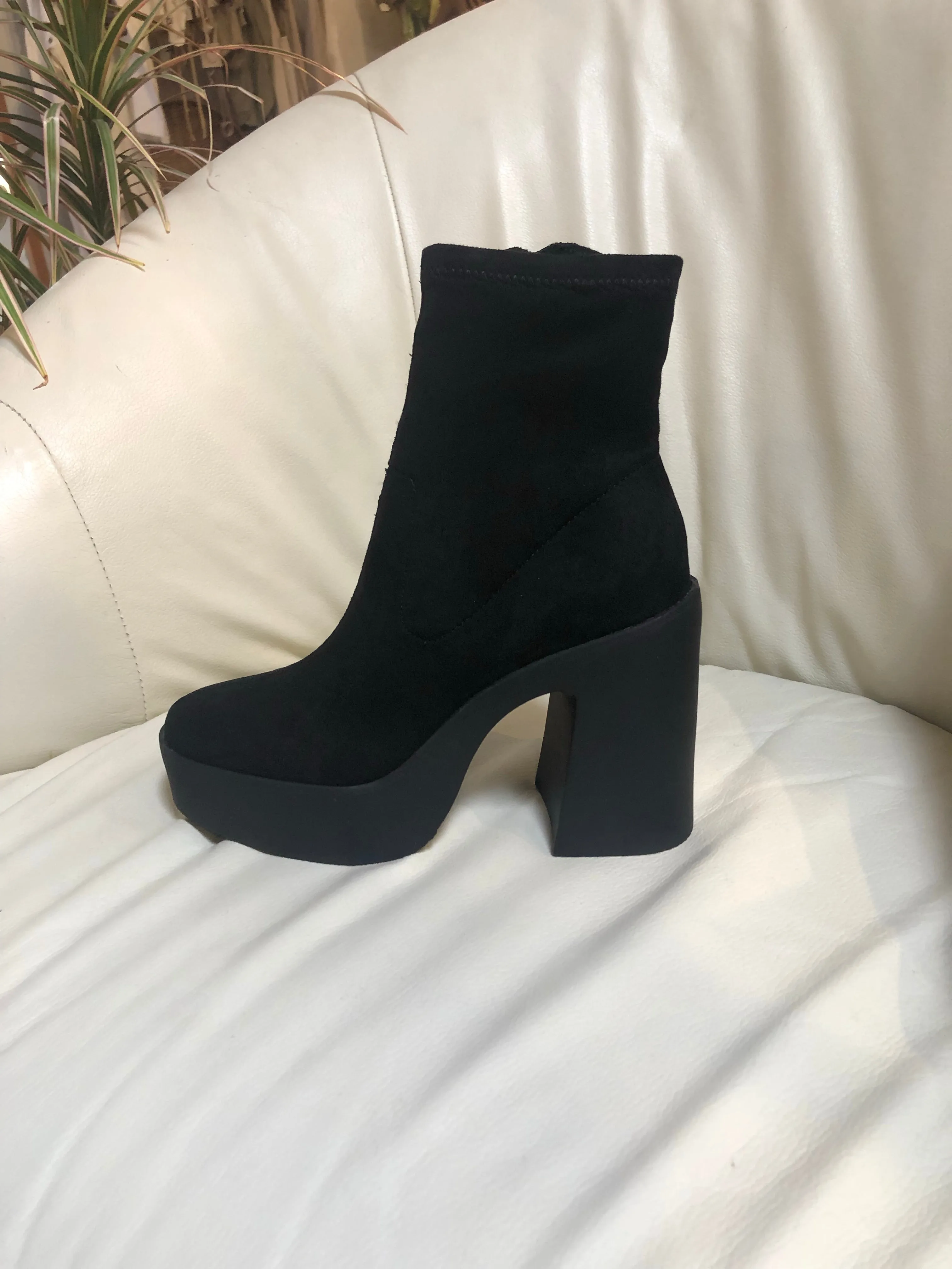 Jet Set Boot | Black Microsuede