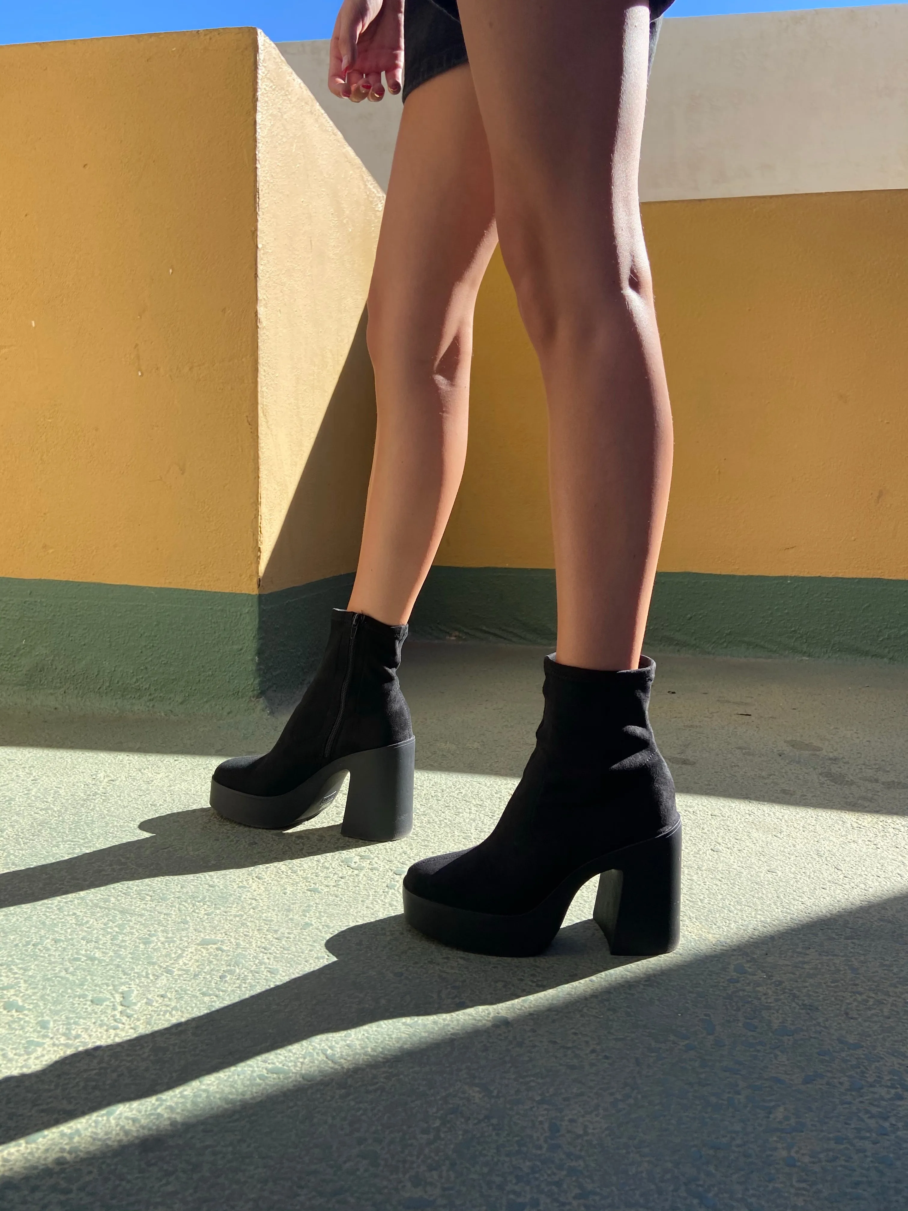 Jet Set Boot | Black Microsuede