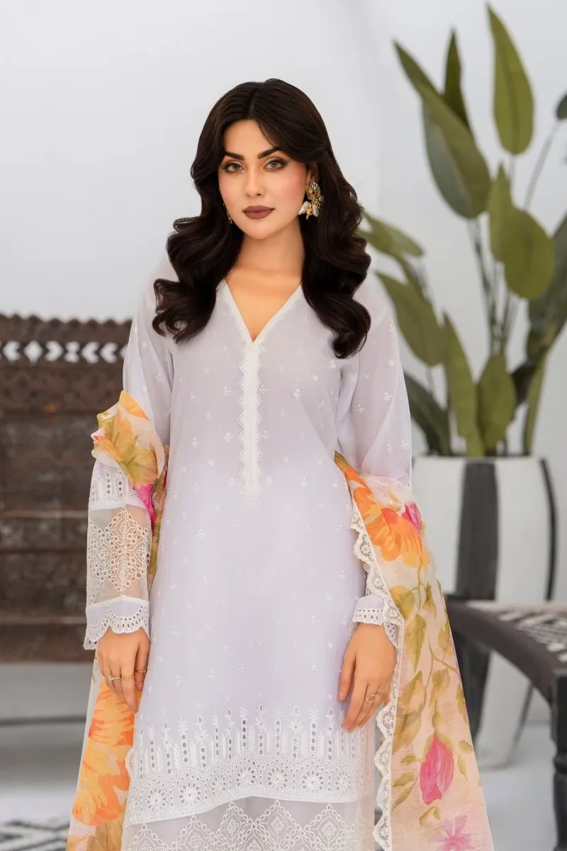 Karma Embroidered Chikankari Cotton Lawn Suit KAR126