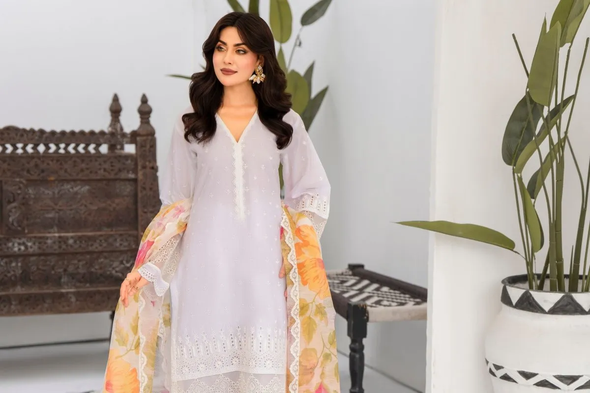 Karma Embroidered Chikankari Cotton Lawn Suit KAR126