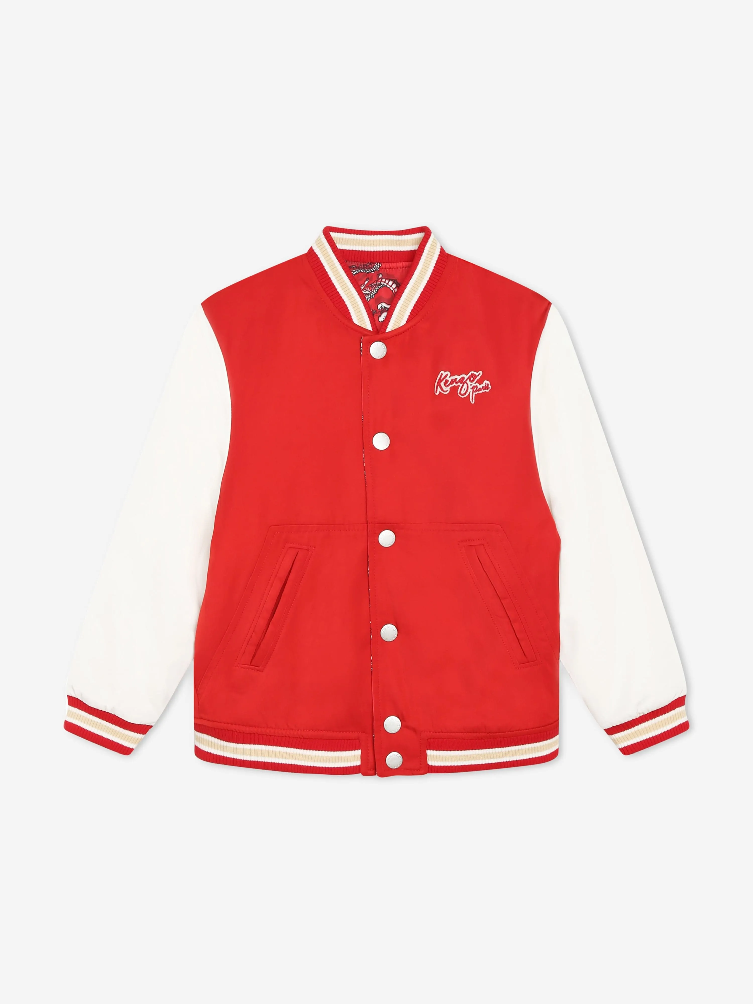 KENZO Kids Chinese New Year Reversible Varsity Jacket in Red