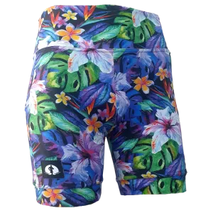 Kids High Waist Funky Pants - Hibiscus