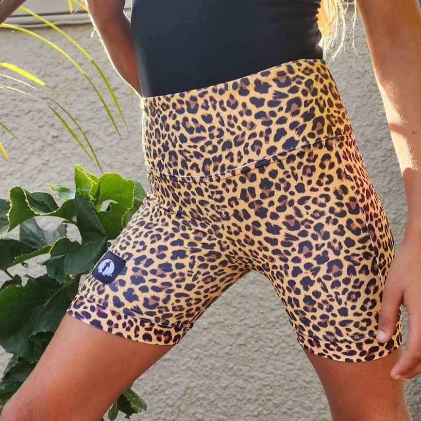 Kids High Waist Funky Pants - Leopard