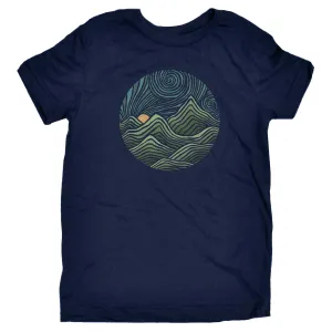 Kids' Swirly Mountains T-Shirt | Design by Dylan Fant