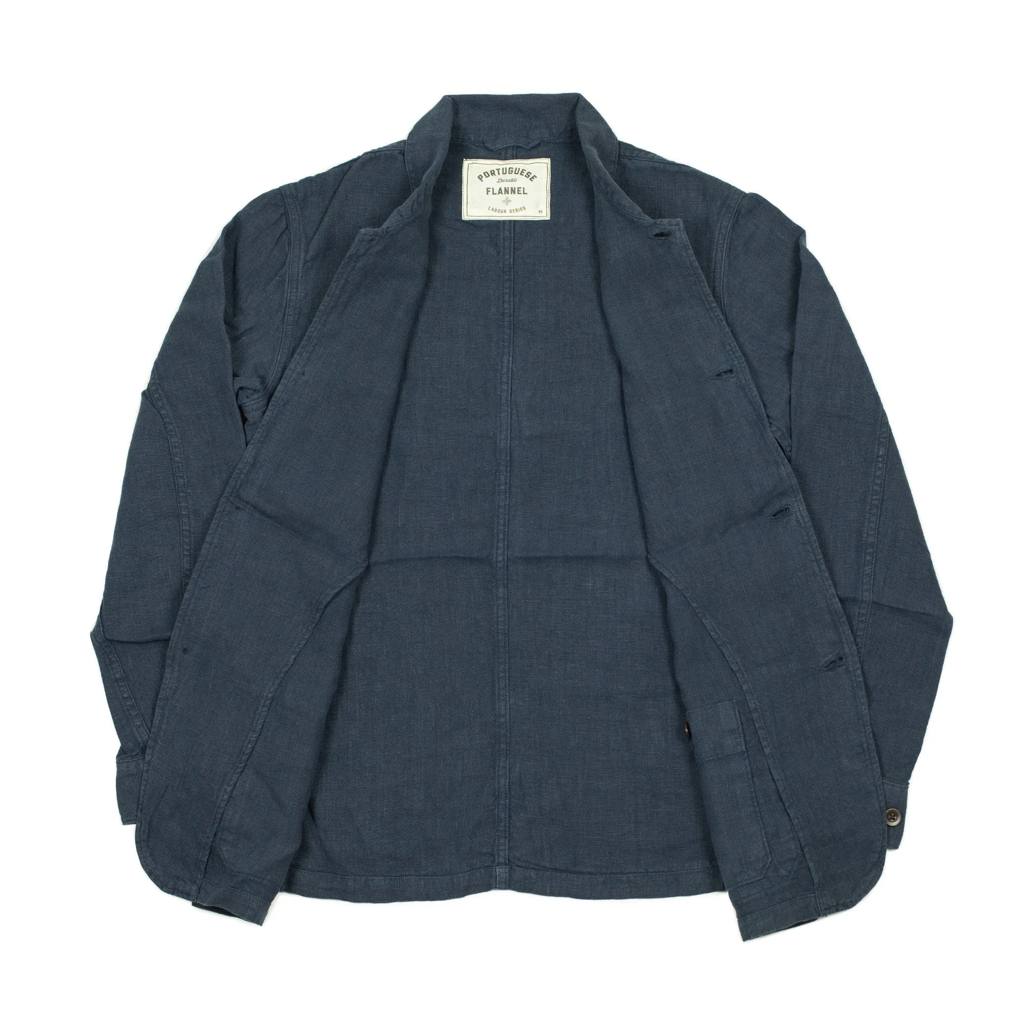 Labura unlined chore jacket in navy washed linen (restock)