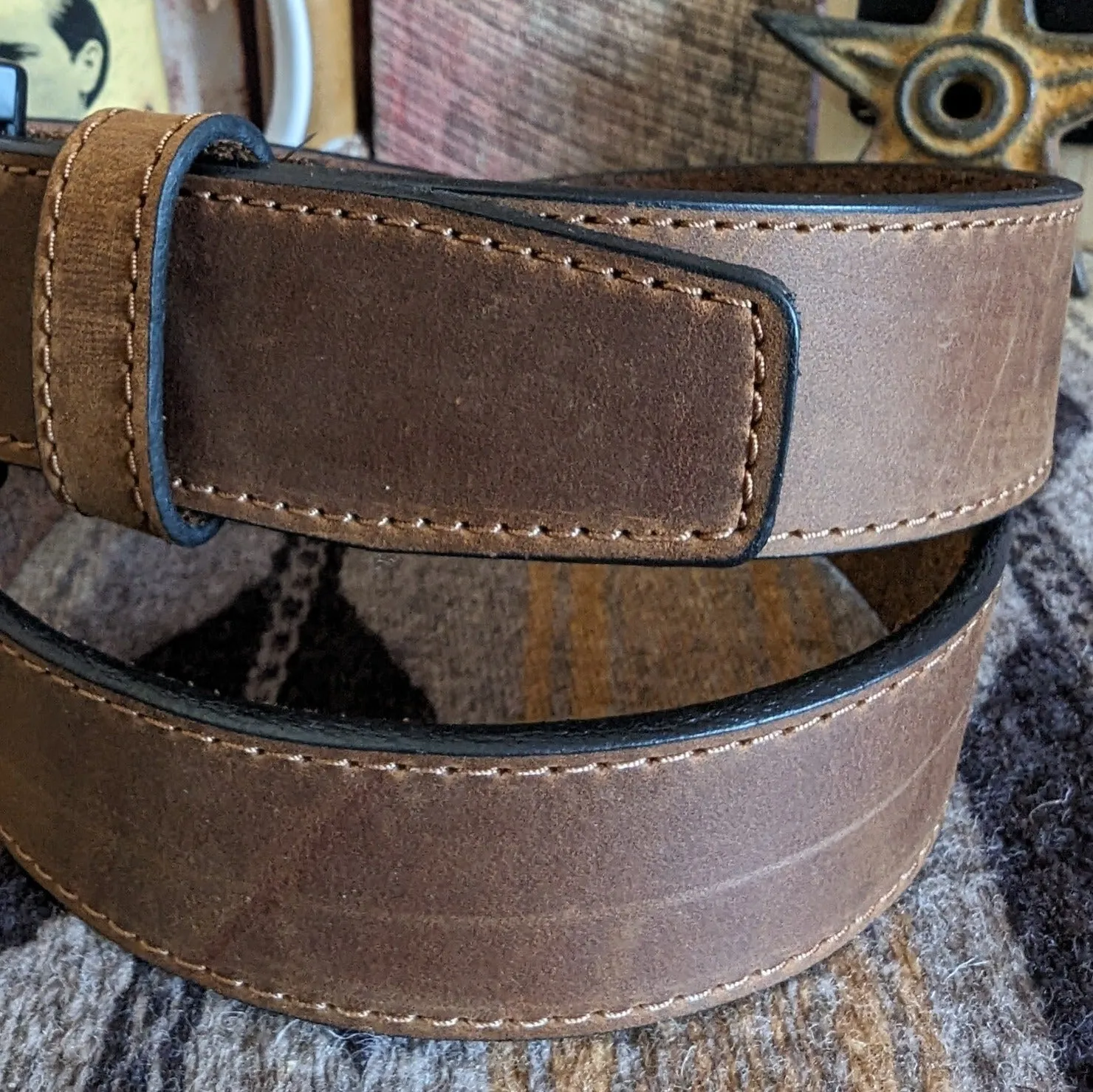 Leather Belt "Ebony" by Justin   C14159