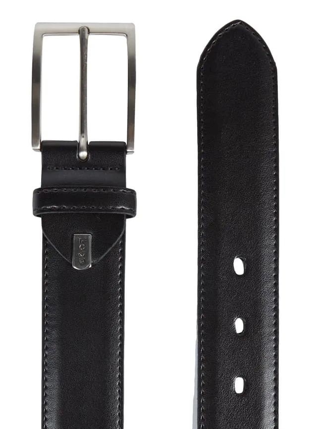 Lloyd Men's Belts Leather Buckle Belt, Black