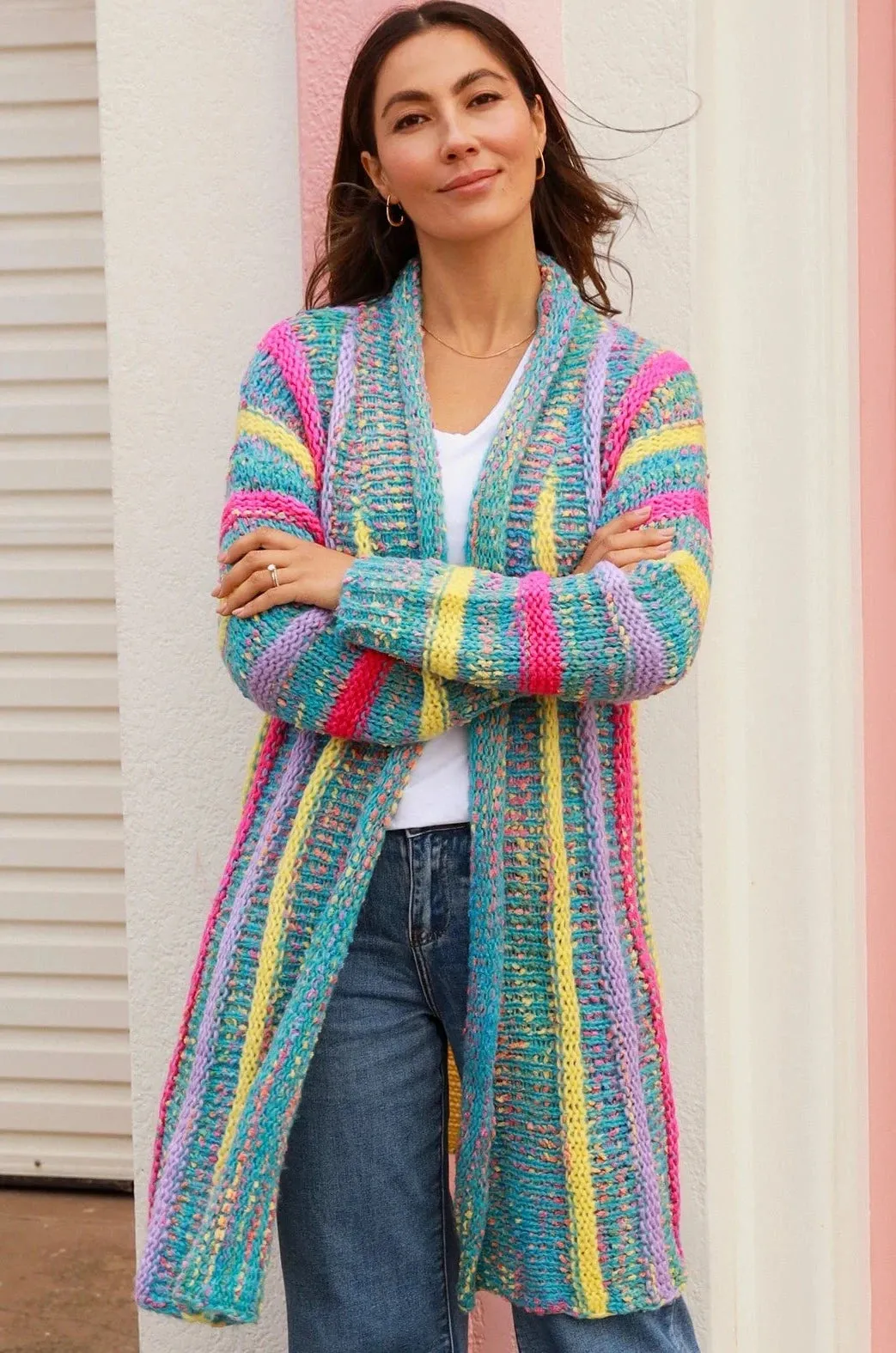 LUCINDA KNIT CARDIGAN BLUE