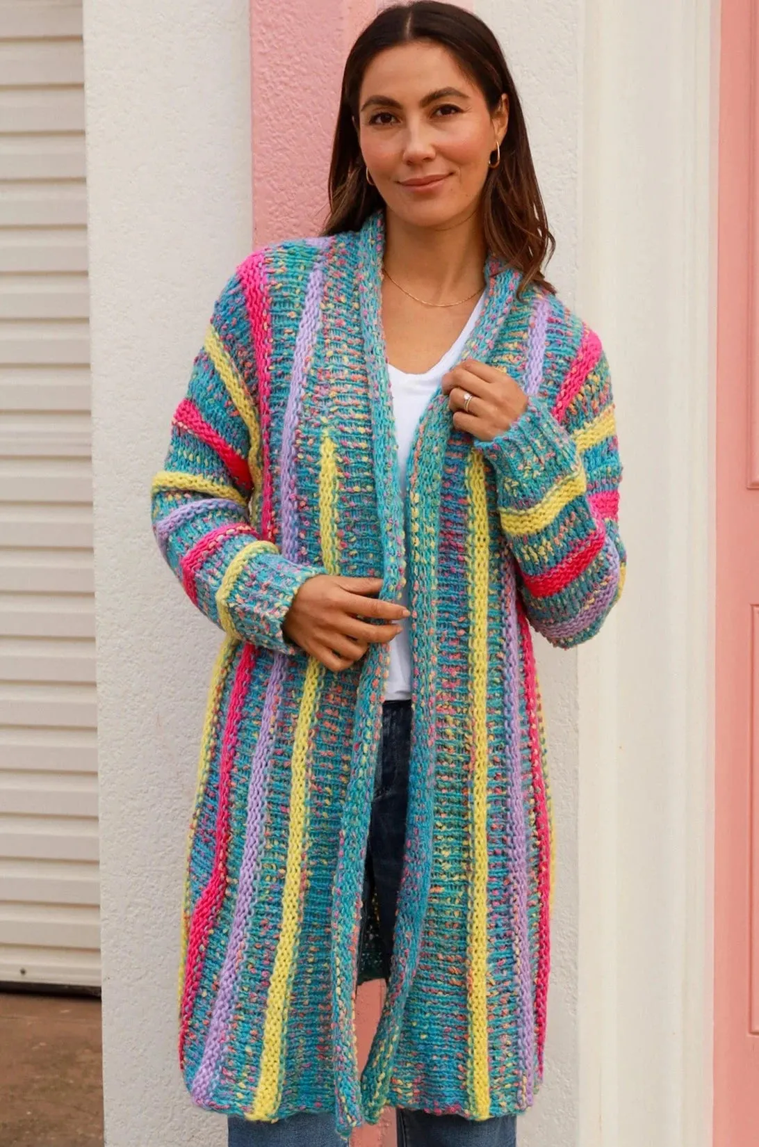 LUCINDA KNIT CARDIGAN BLUE