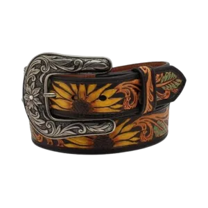 M&f Women’s Tooled Sunflower Belt