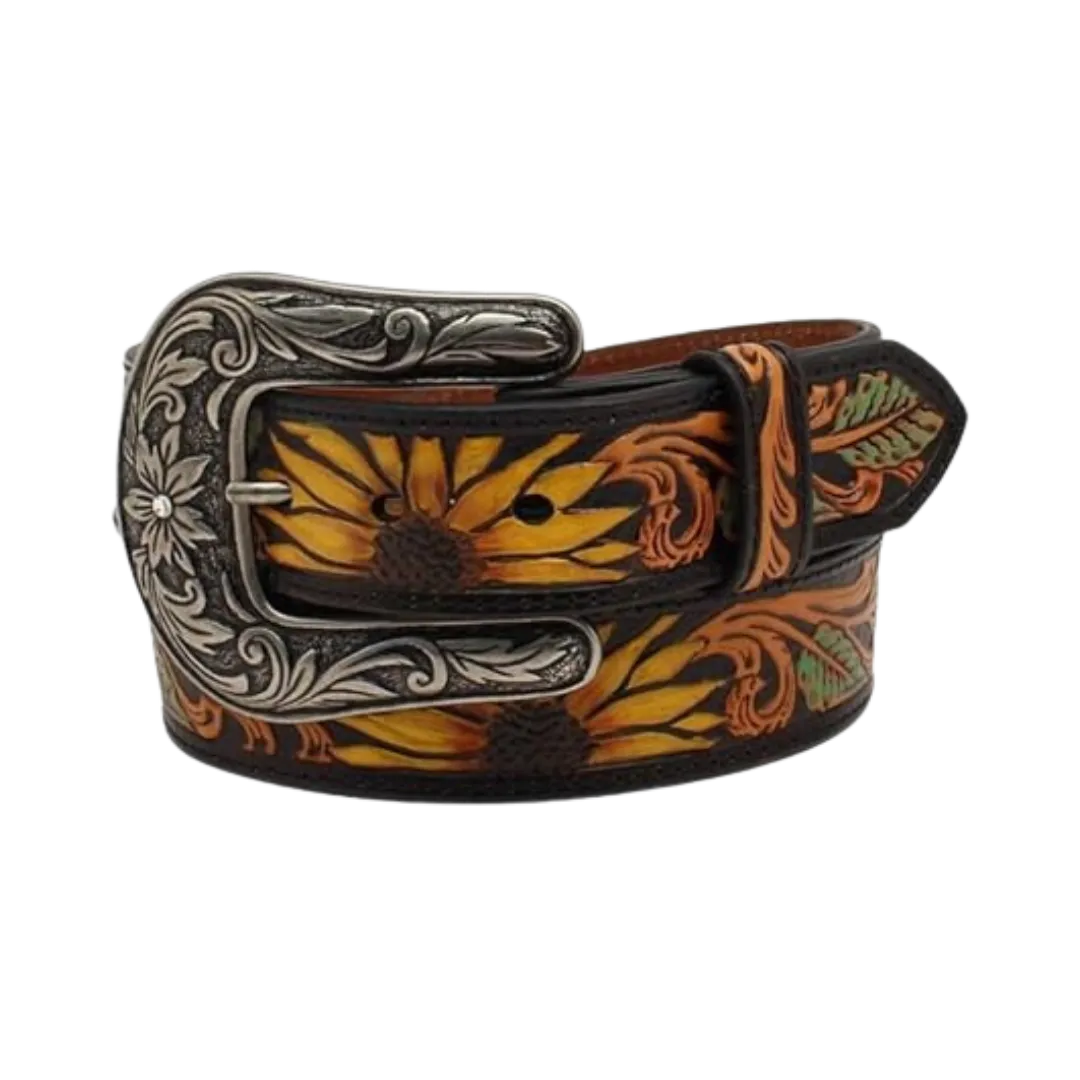 M&f Women’s Tooled Sunflower Belt