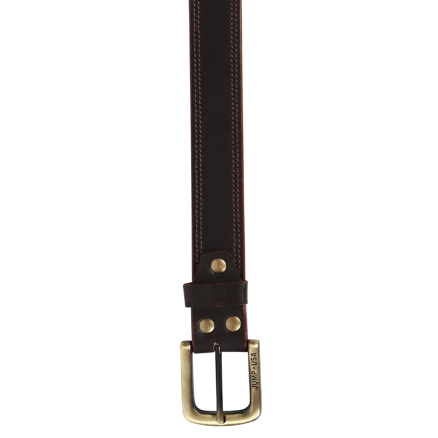 Men Leather Brown Belts With Metal Buckle