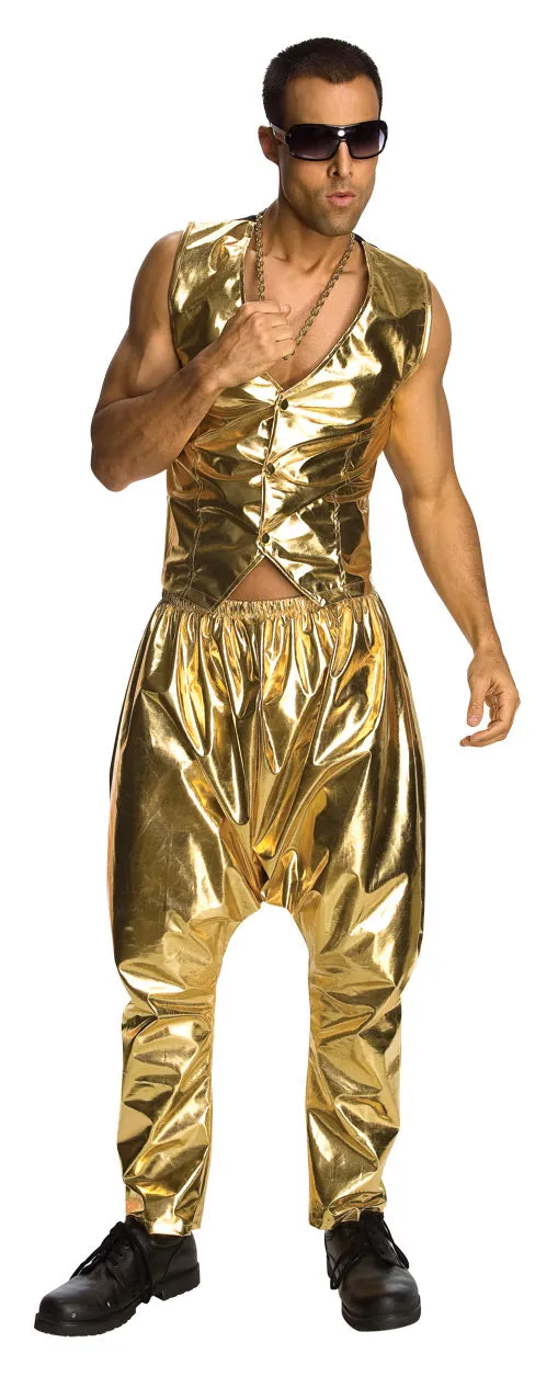 Mens Costume - Rapper Gold Pants