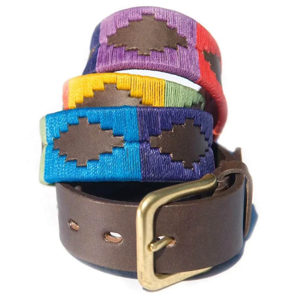 PIONEROS Polo Belt - Wide Argentinian - 167 Rainbow