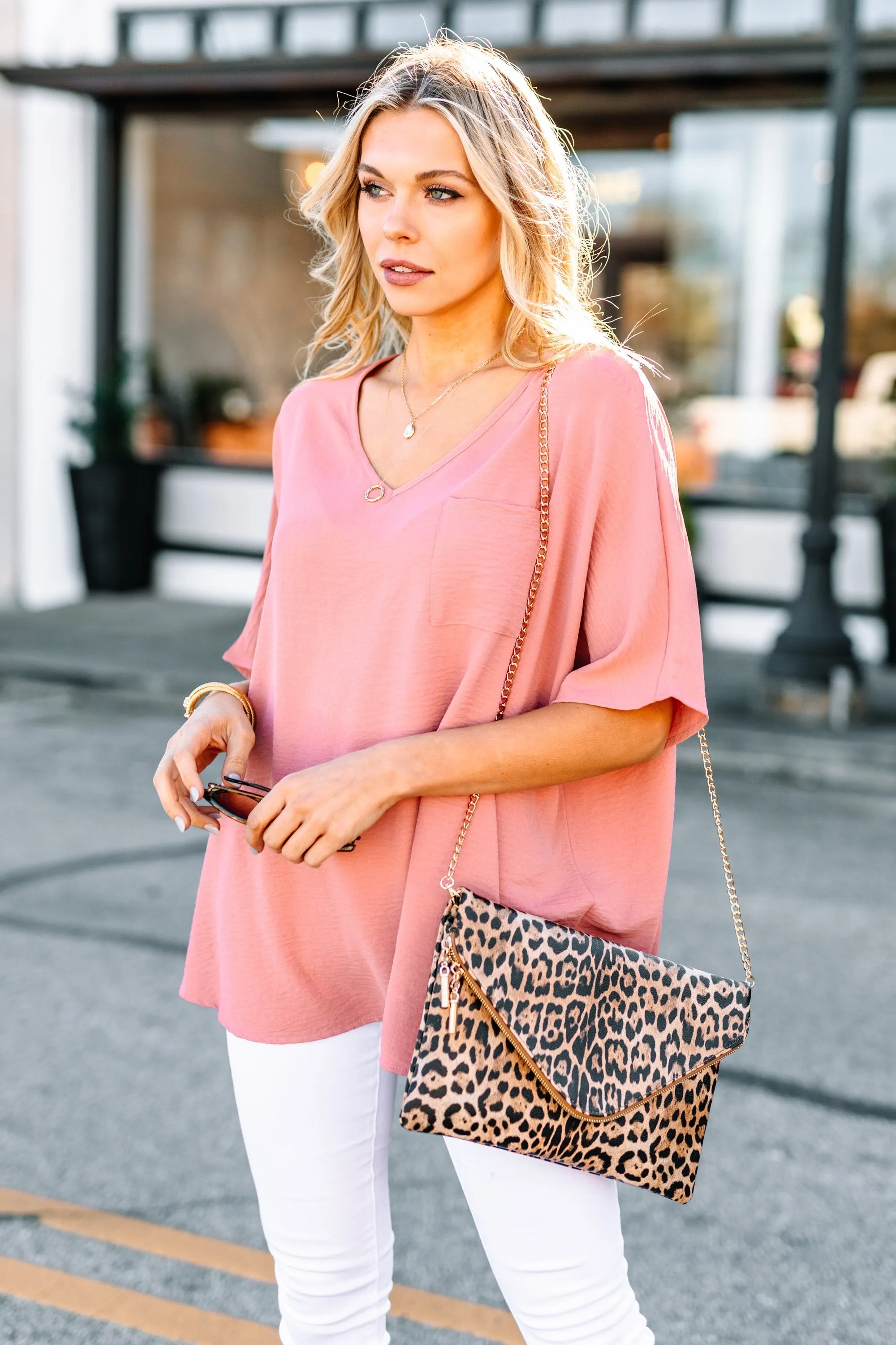 Planned For This Mauve Pink Top