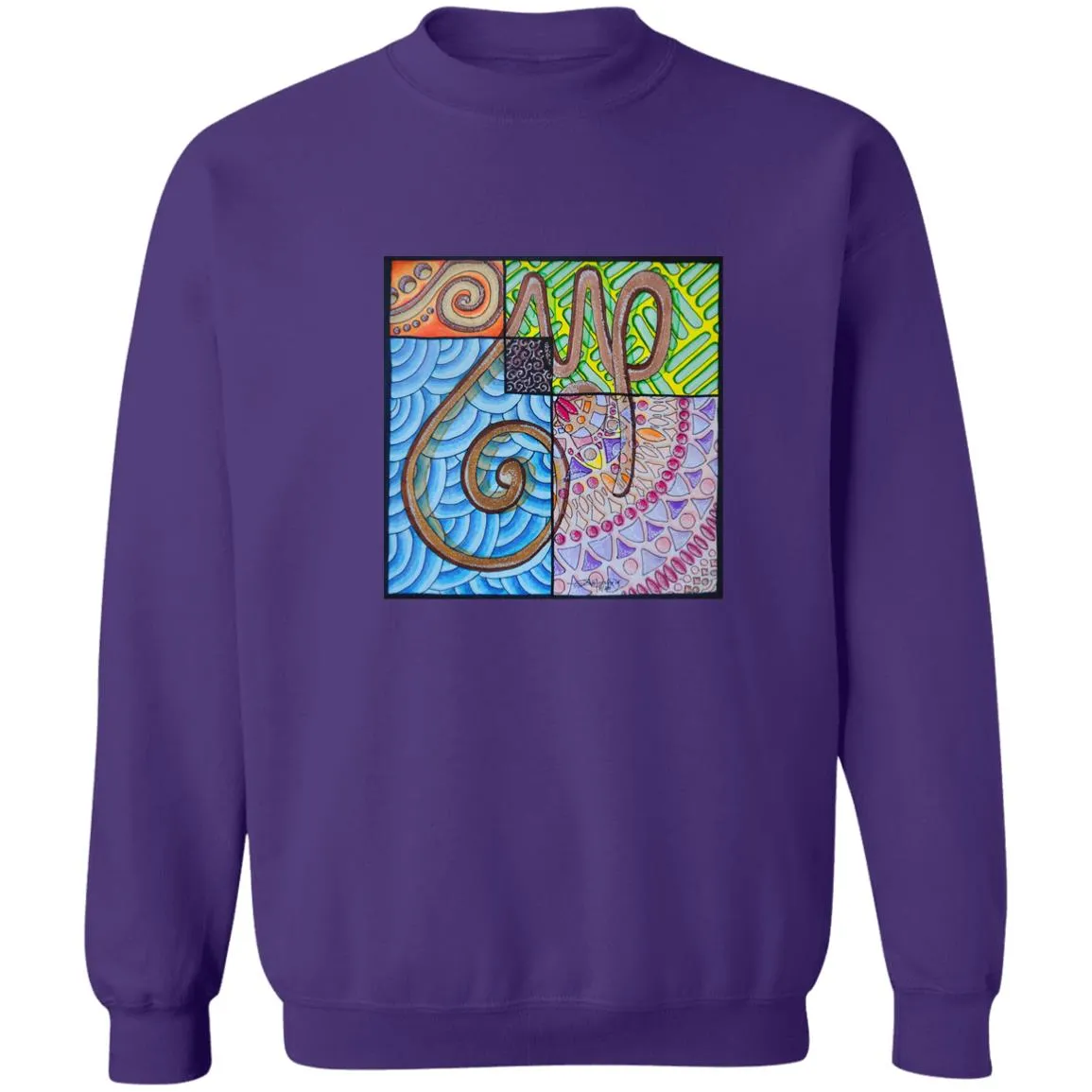 Pullover Sweatshirt with Arabic Calligraphy - Sabr (صَبْرٌ‎)